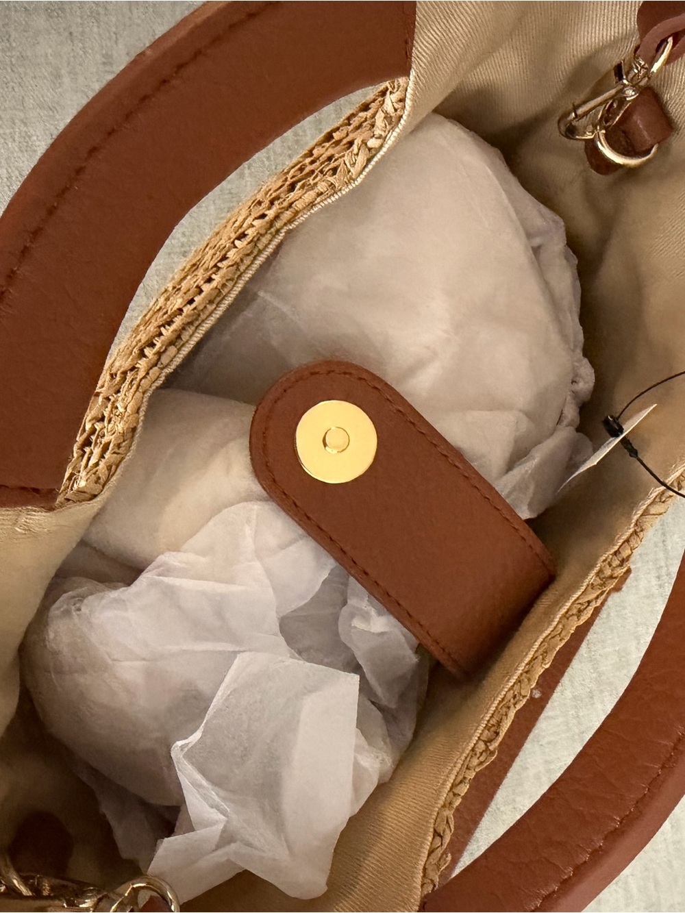 Banana Republic Factory - Straw Mini Bucket Bag (Crossbody) - Picture 4 of 6